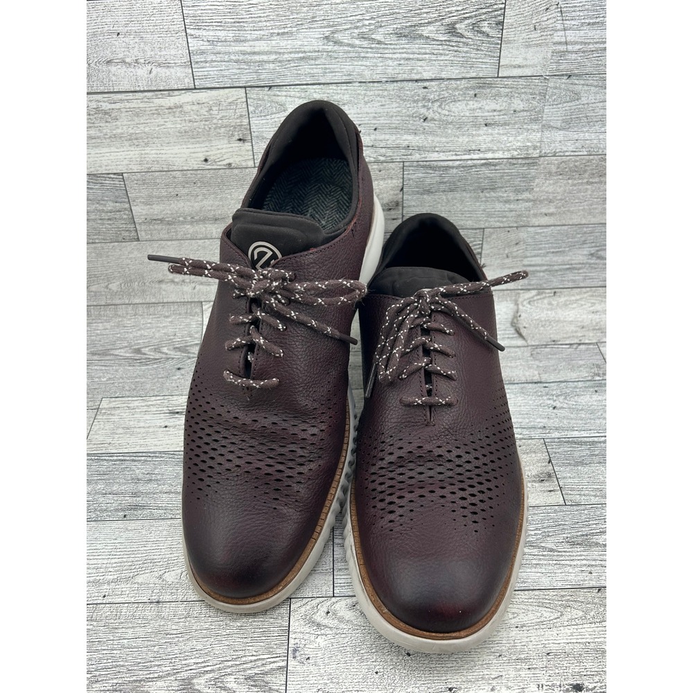 Cole Haan Zerogrand Wingtip Oxford Pinot Leather Sneakers C34072 Men Sz 9M